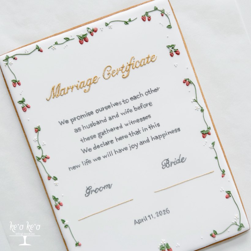 ＊結婚証明書クッキー＊